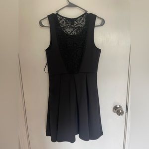 Black dress with lace back